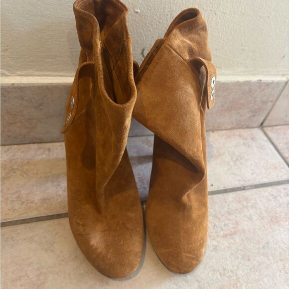 Isabel Marant Ankle Boots Lystal Cognac cowboy heels ankle shoes buckle booties - Picture 2 of 8